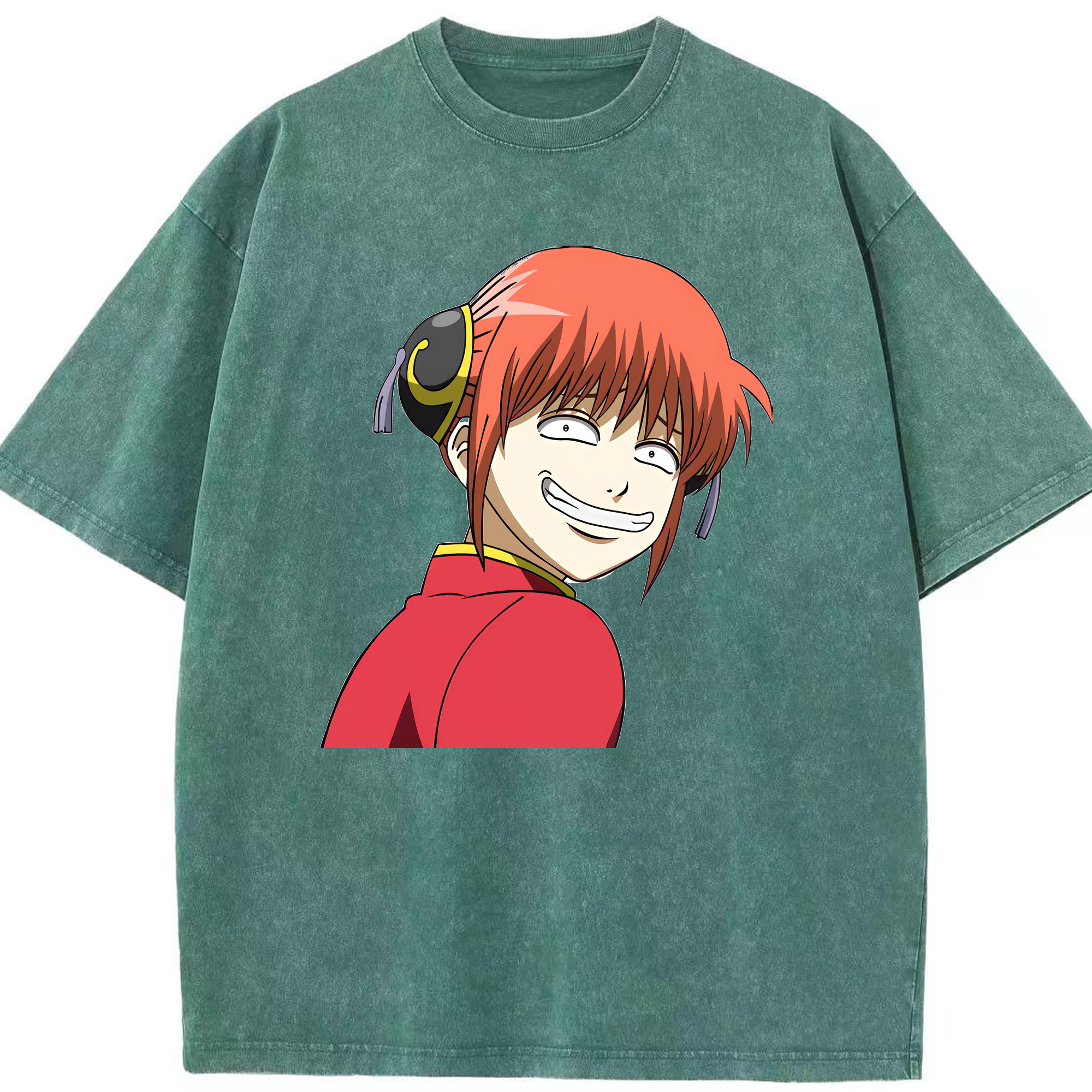 （画像用） ぎんたま 坂田銀時（さかたぎんとき） 神楽 志村新八（しむら しんぱち） GINTAMA Sakata Gintoki Kagura Shimura Shinpachi 綿100% ヴィンテージ風 半袖Tシャツ（フロントプリント）